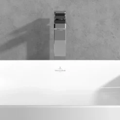 Villeroy & Boch Architectura Square Tall Basin Mixer Tap with Click Clack Waste