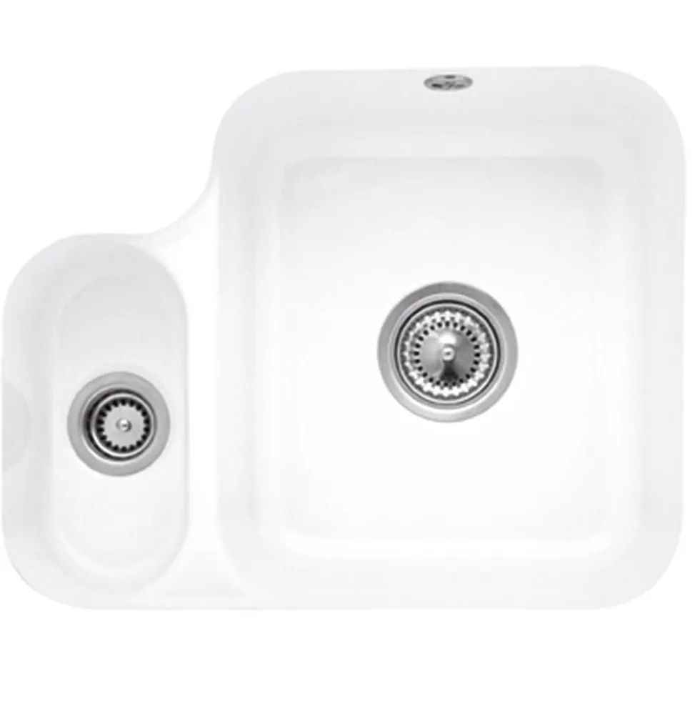 Villeroy & Boch Cisterna White Ceramic 1.5 Bowl Undermount Sink - 545mm x 440mm