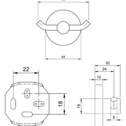 Villeroy & Boch Elements Tender Double Robe Hook