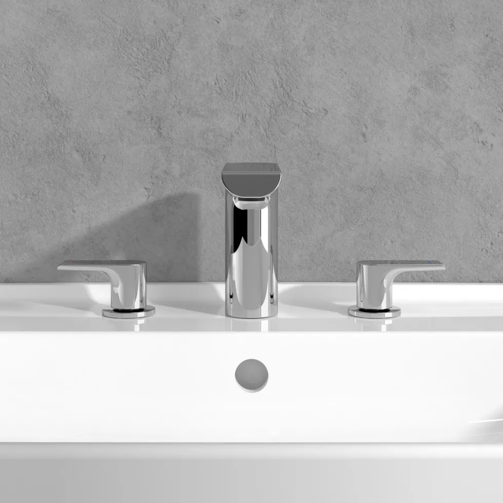 Villeroy & Boch Liberty 3 Hole Deck Mounted Basin Mixer Tap