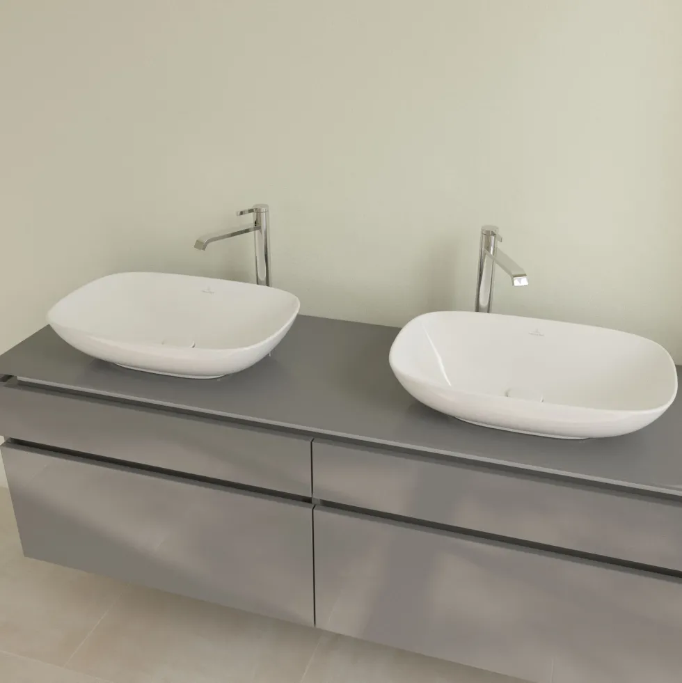 Villeroy & Boch Loop & Friends Curved Countertop Basin - 560 x 380mm