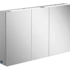 Villeroy & Boch My View One 3 Door LED Illuminated Mirrored Cabinet & Shaver Socket - 1207 x 810mm
