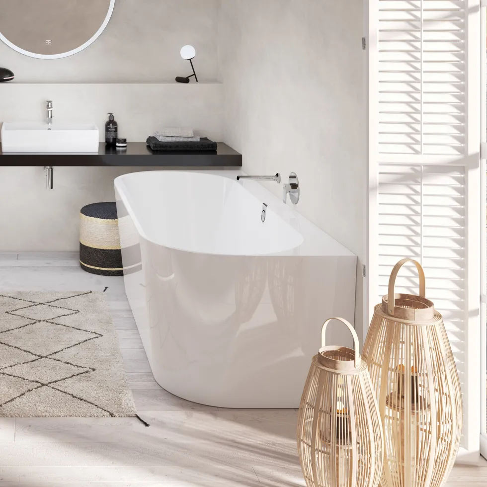 Villeroy & Boch Oberon 2.0 Quaryl Back to Wall Bath - 1800 x 800mm