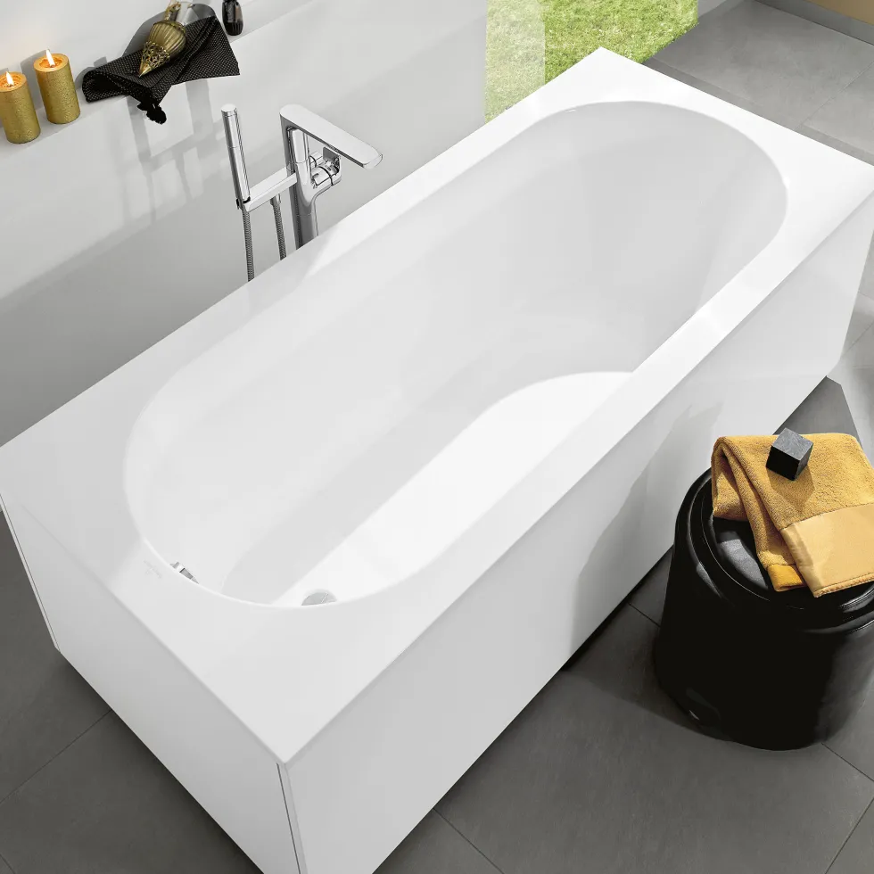 Villeroy & Boch Oberon Quaryl Straight Single Ended Bath - 1600, 1700 & 1800mm