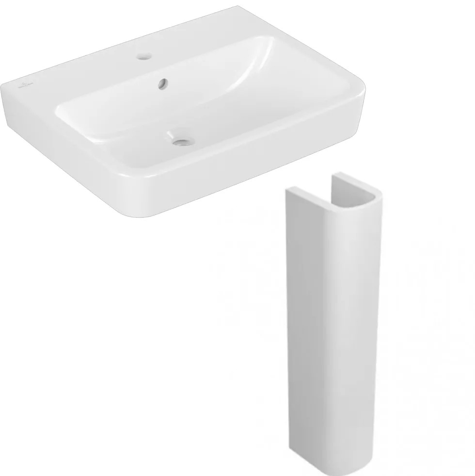 Villeroy & Boch O.novo Basin & Full Pedestal