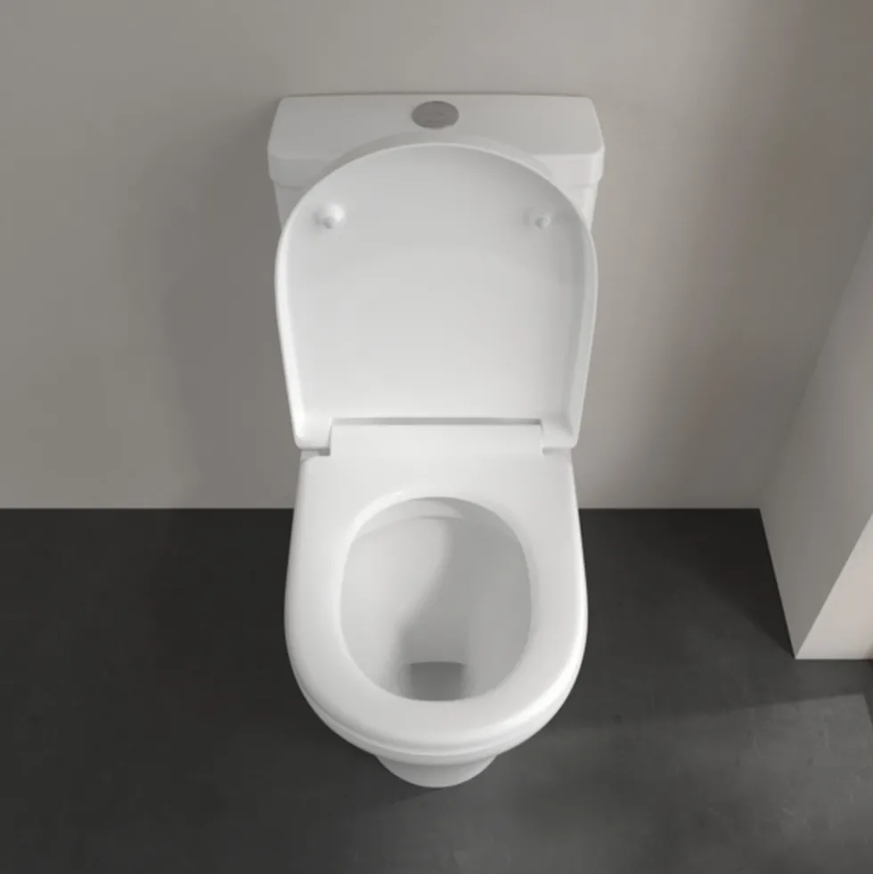 Villeroy & Boch O.novo Comfort Height Rimless Closed Coupled Toilet with Soft Close Toilet Seat