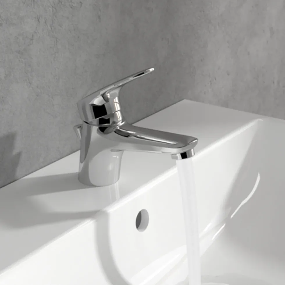 Villeroy & Boch O.novo Start Mini Basin Mixer Tap & Pop Up Waste