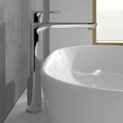 Villeroy & Boch O.novo Tall Basin Mixer Tap with Click Clack Waste