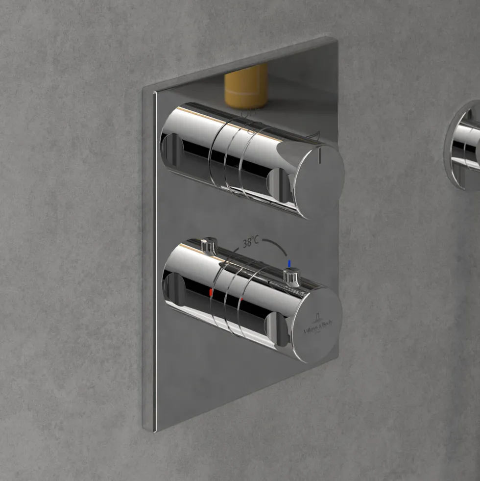 Villeroy & Boch Universal Concealed 2 Outlet Thermostatic Valve & Easy Installation Box