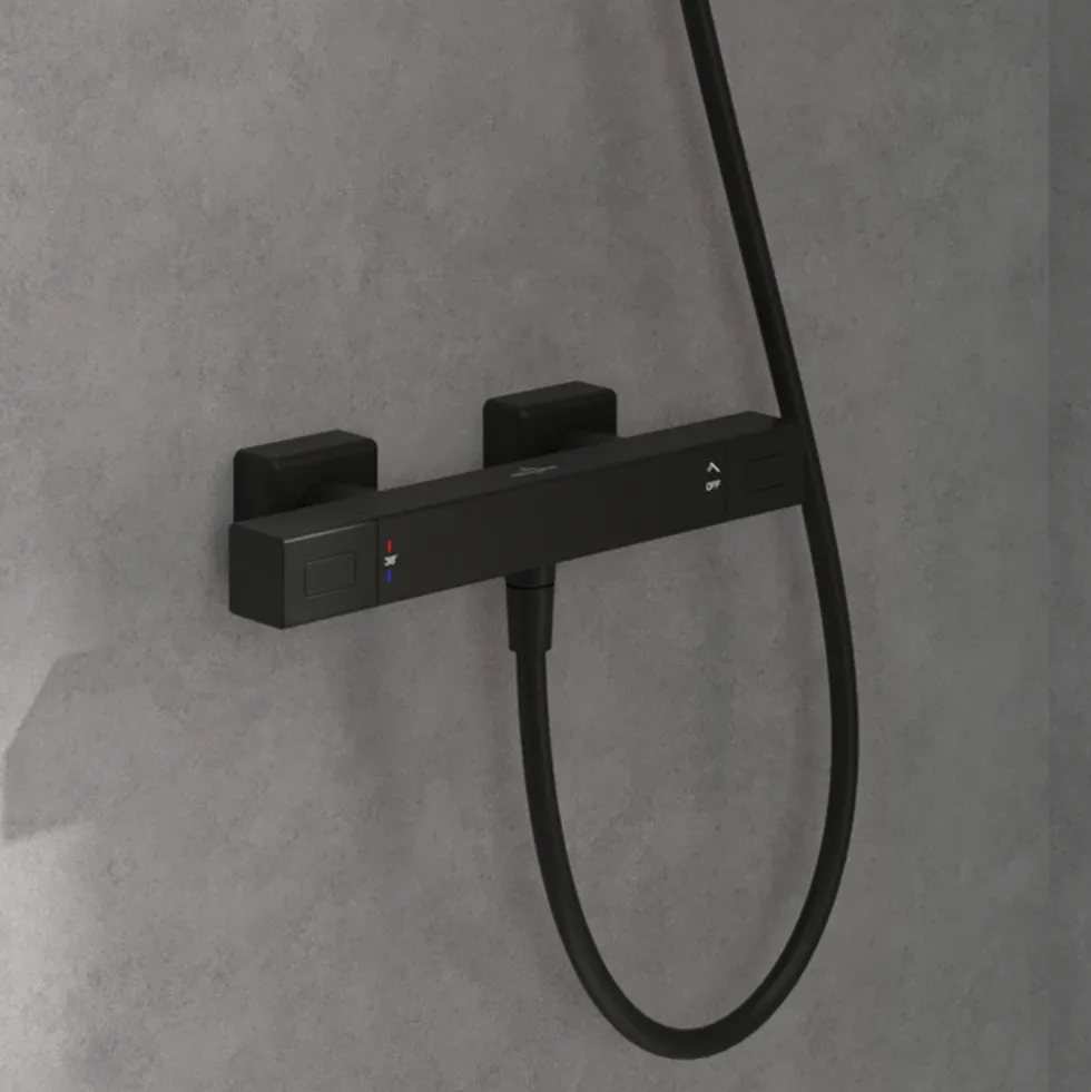 Villeroy & Boch Universal Cool Touch Exposed Square Thermostatic Shower Mixer