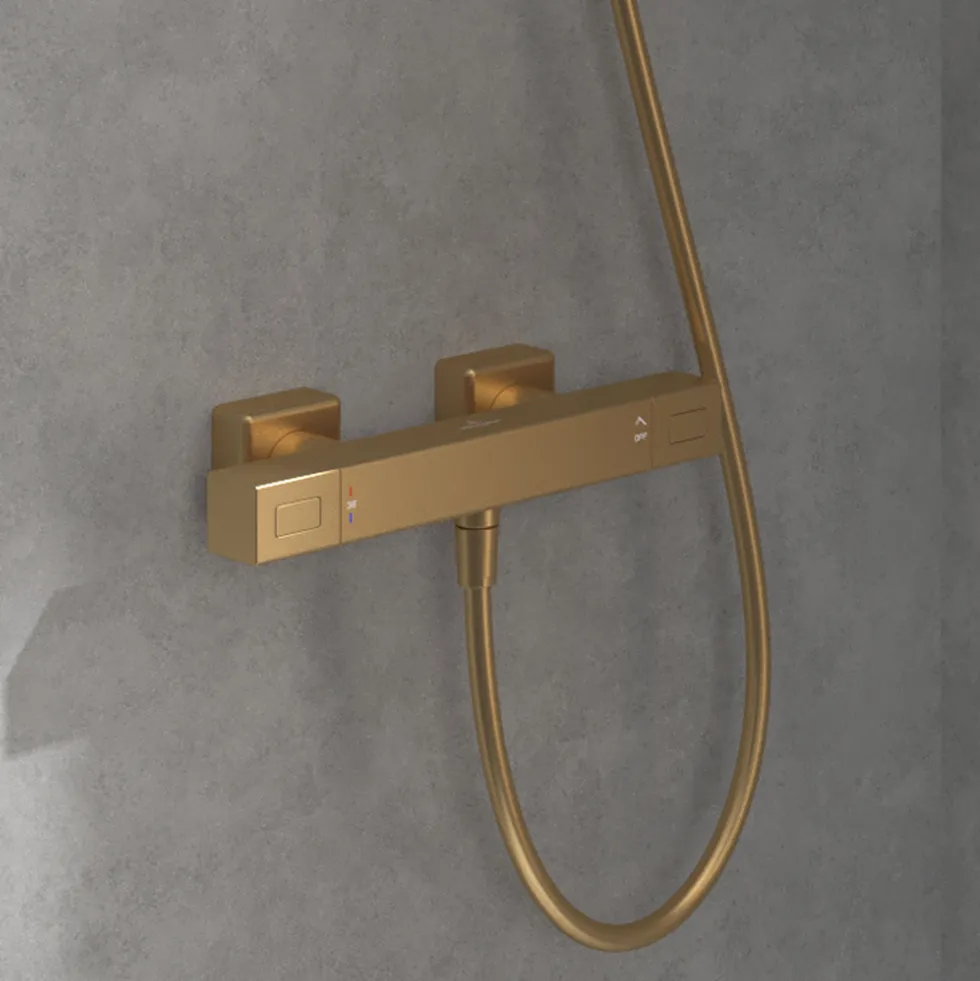 Villeroy & Boch Universal Cool Touch Exposed Square Thermostatic Shower Mixer