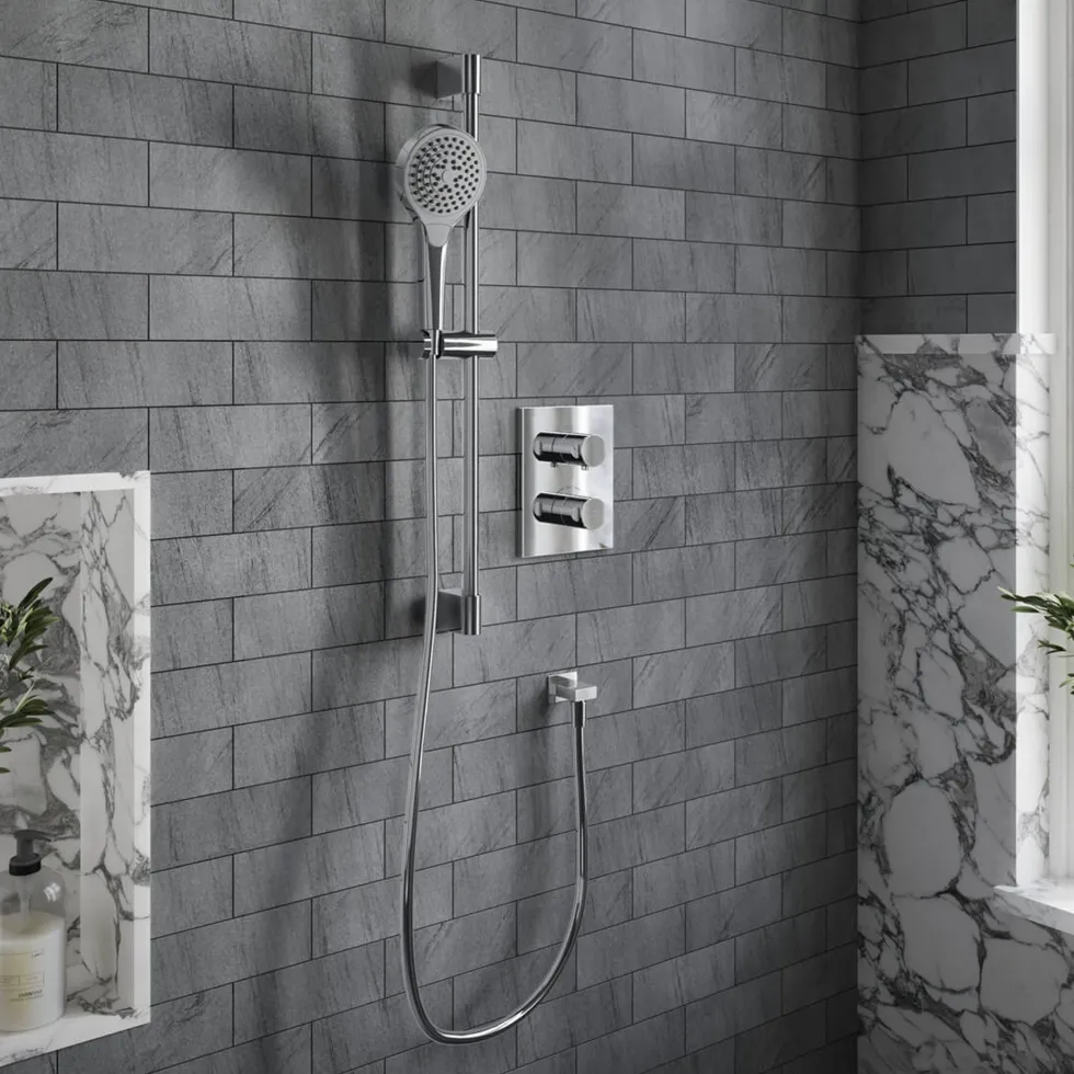 Villeroy & Boch Verve Shower Rail Kit with Shower Handset & Hose