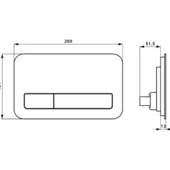 Villeroy & Boch ViConnect Glass Dual Flush Plate