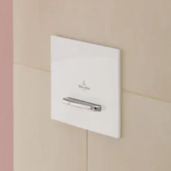 Villeroy & Boch ViConnect Glass Dual Flush Plate with Angular Buttons