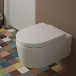 Villeroy & Boch ViConnect Pro 2.0 Frame with Arto Rimless Wall Mounted Toilet, Flush Plate & Soft Close Toilet Seat