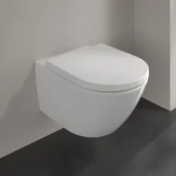 Villeroy & Boch ViConnect Pro 2.0 Frame with Subway 3.0 TwistFlush Rimless Wall Mounted Toilet, Flush Plate & Soft Close Toilet Seat