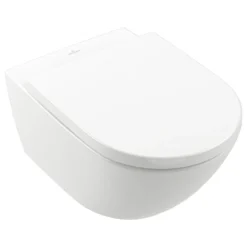 Villeroy & Boch ViConnect Pro 2.0 Frame with Subway 3.0 TwistFlush Rimless Wall Mounted Toilet, Flush Plate & Soft Close Toilet Seat