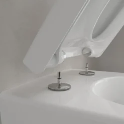 Villeroy & Boch ViConnect Pro S Frame with Arto Wall Mounted Rimless Toilet, Flush Plate & Soft Close Toilet Seat