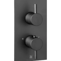 VOS Concealed Dual Outlet 2 Handle Shower Valve, Fixed Head & Shower Handset Kit