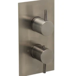 VOS Concealed Dual Outlet 2 Handle Shower Valve, Fixed Head & Shower Handset Kit