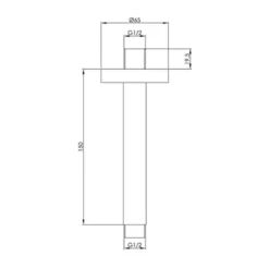 VOS Fixed Ceiling Shower Arm