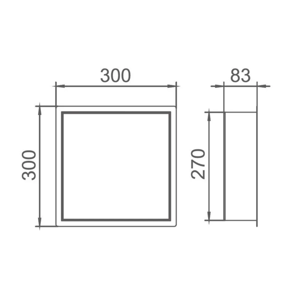 VOS Inset Shower Niche 300 x 300mm