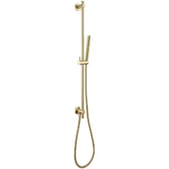 VOS Slide Rail Shower Kit with Shower Handset & Hose - Brushed Brass