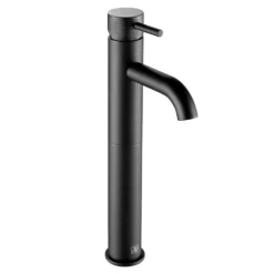 VOS Tall Single Lever Basin Mixer with Designer Handle - Matt Black