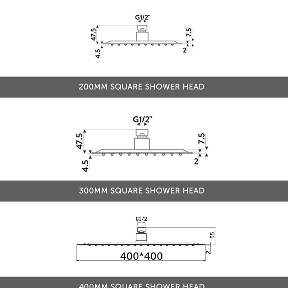 Zane Concealed Shower Valve, Fixed Shower Head, Handset & Overflow Bath Filler